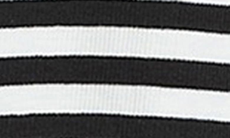 Shop Madewell Stripe Supima® Cotton Blend Rib T-shirt In True Black