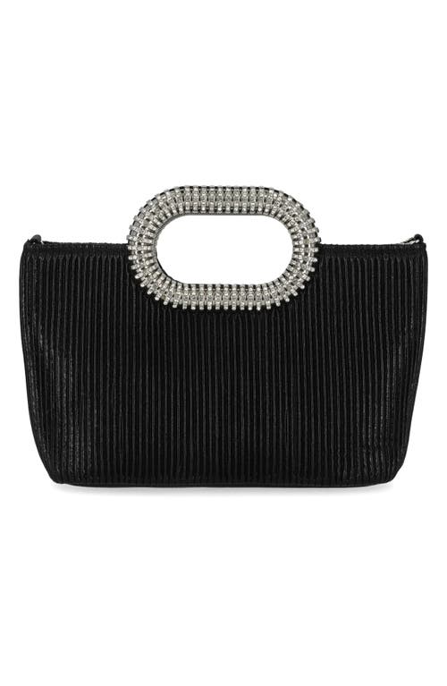 Shop Jessica Mcclintock Livy Pleated Clutch In Black