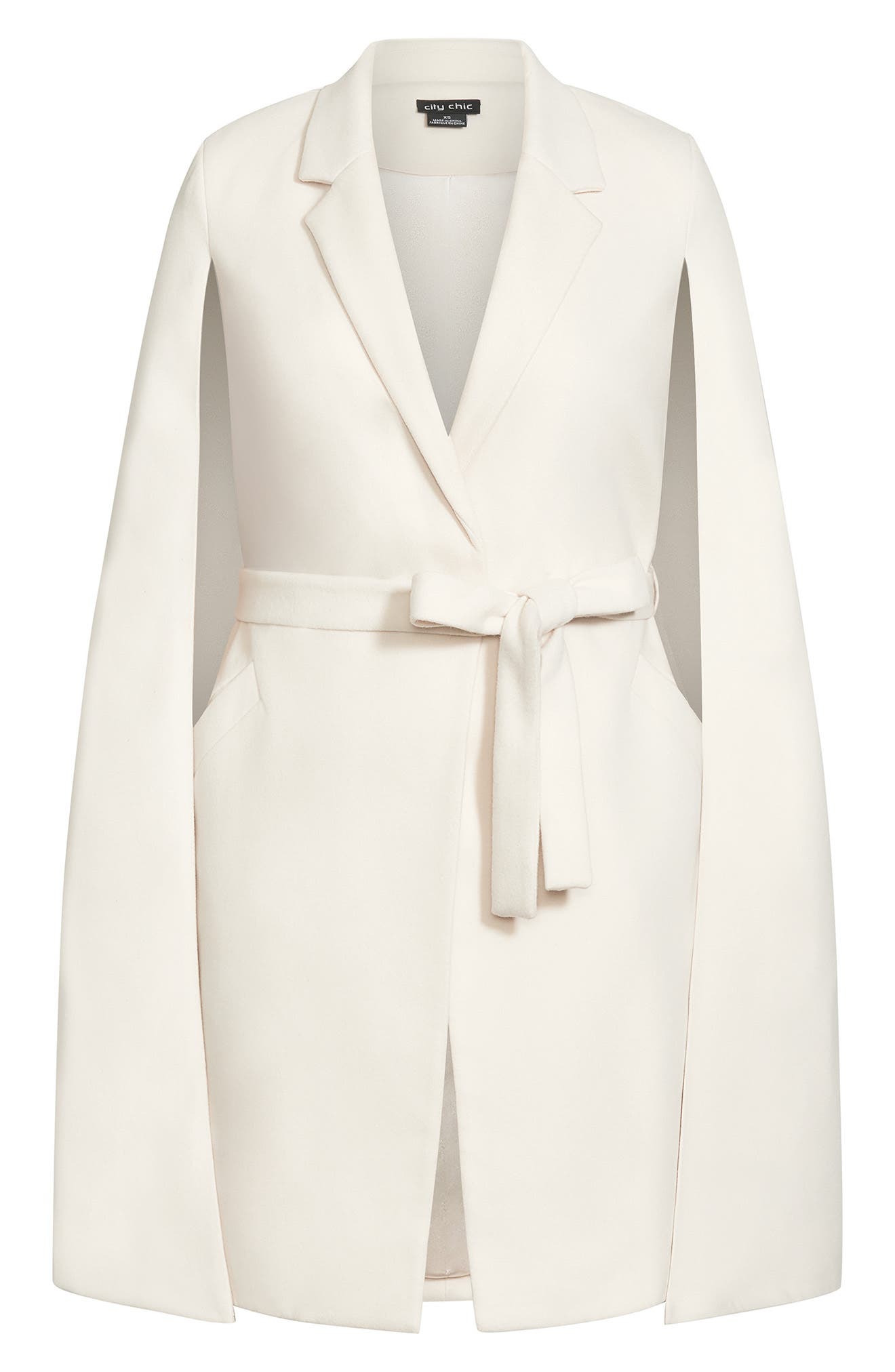 City Chic Belted Cape Coat | Nordstrom