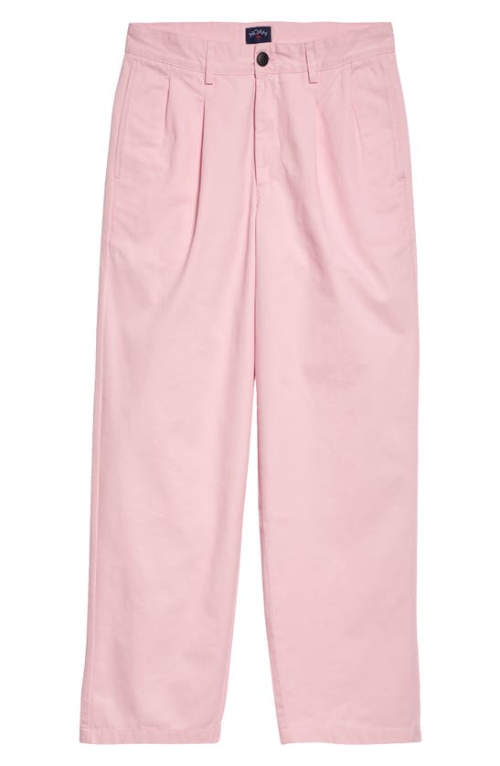 Shop Noah Double Pleat Twill Pants In Pink