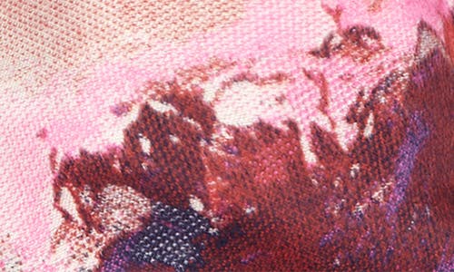 Saachi Floral Reversible Scarf In Light/pastel Pink