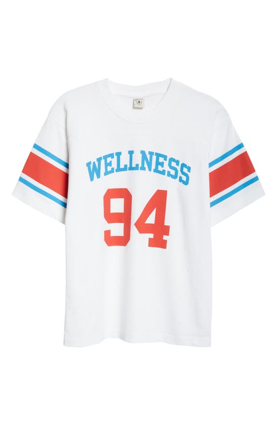 Shop Sporty And Rich Sporty & Rich Wellness 94 Rugby Graphic Cotton T-shirt In White