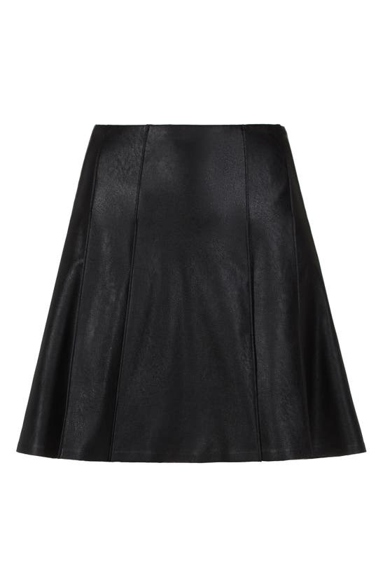 Shop Commando Faux Leather Pleated Miniskirt In Black