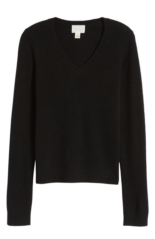 Caslonr Caslon(r) Cashmere V-neck Sweater In Black Rock