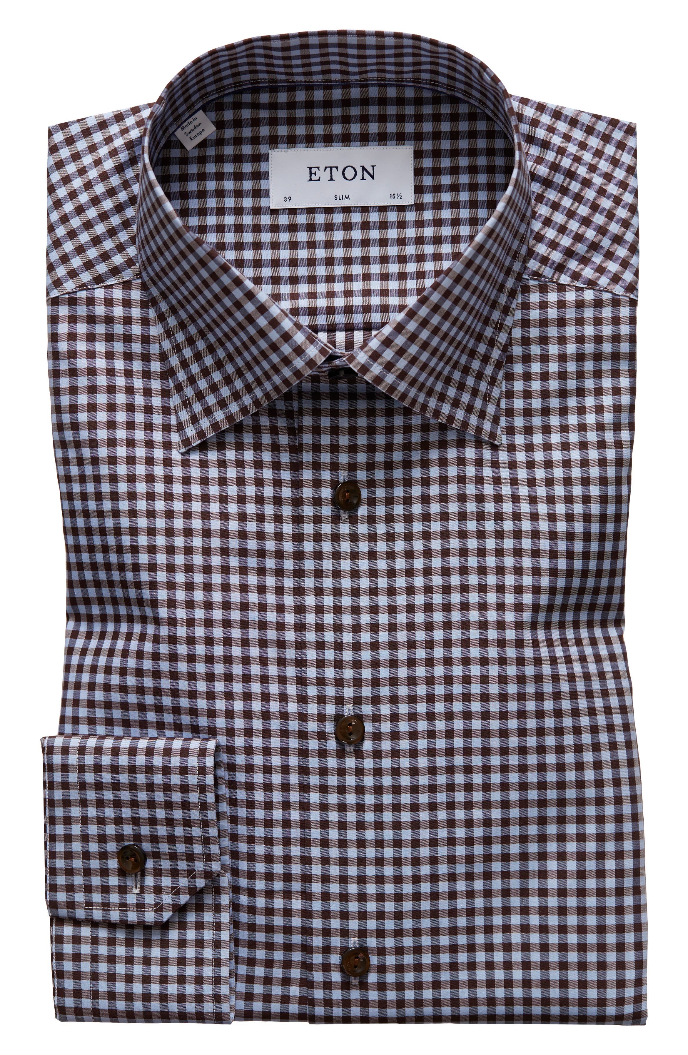Eton Slim Fit Check Dress Shirt | Nordstrom