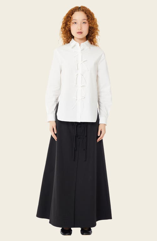 Shop Find Me Now Genevieve Button-up Shirt In Bright White