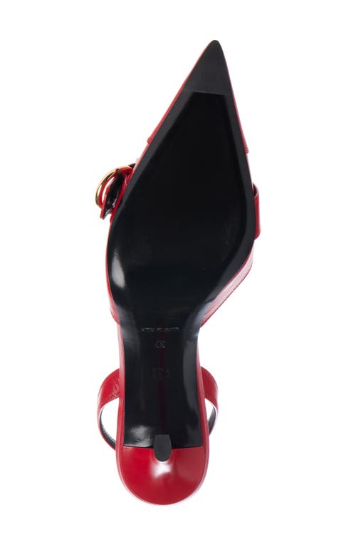 Givenchy Voyou Slingbacks In Leather In Red