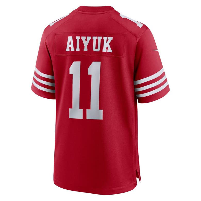 Shop Nike Brandon Aiyuk Scarlet San Francisco 49ers Super Bowl Lviii Game Jersey