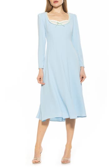 Alexia Admor Zenaida Fit And Flare Dress In Halogen Blue