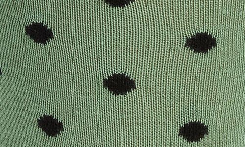 Shop Paul Smith Fernando Polka Dot Cotton Blend Dress Socks In Emerald