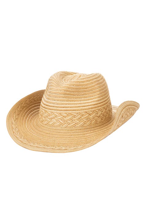 San Diego Hat Pinched Crown Straw Sun Hat Coffee