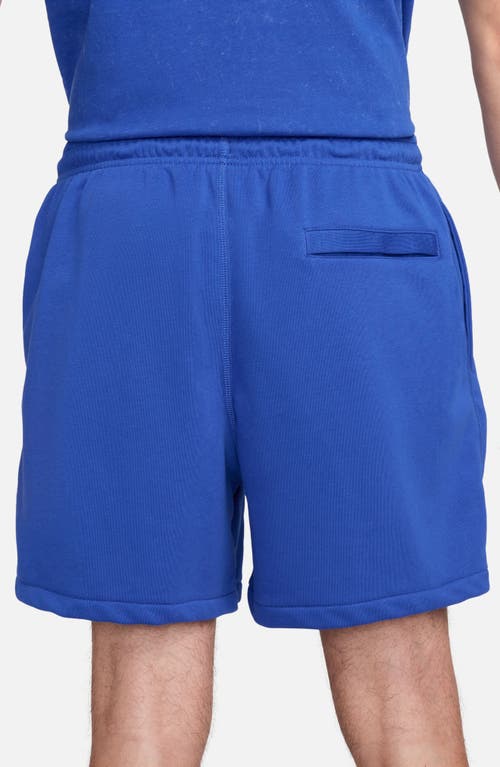 Nike Men's Club French Terry Flow Shorts In Game Royal/game Royal/white
