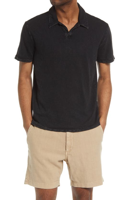 John Varvatos Victor Peace Polo In Mineral Black