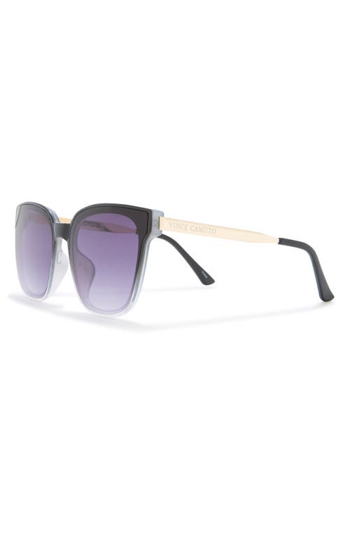 Vince Camuto Two-tone Square Sunglasses In Black/grey
