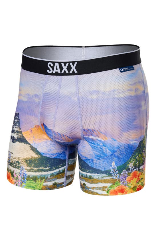 Saxx Volt Breathable Mesh Slim Fit Boxer Briefs In Purple