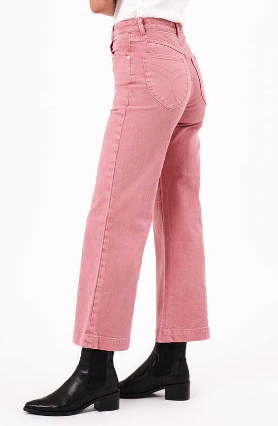 Shop Rolla's Sailor Scoop Wide Leg Ankle Jeans In Rose