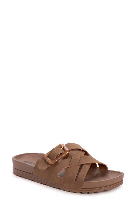 Shop Muk Luks Grand Shayna Slide Sandal In Chocolate