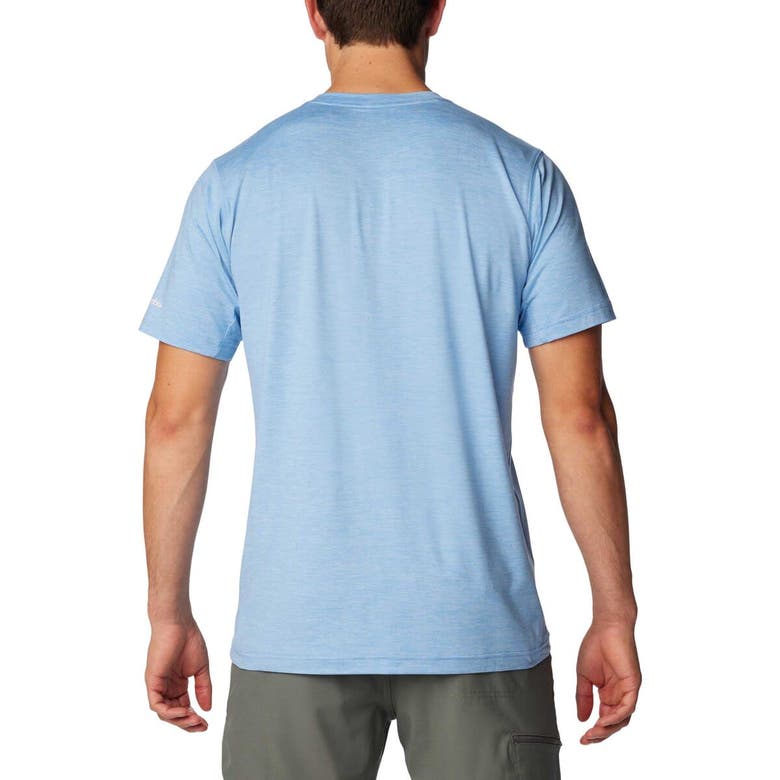 Shop Columbia Carolina Blue North Carolina Tar Heels Tech Trail Omni-wick T-shirt In Light Blue