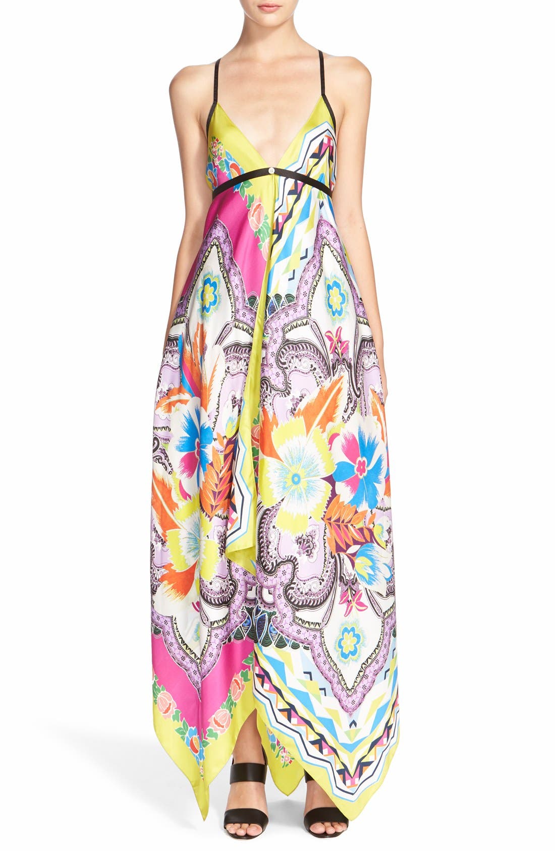 satin handkerchief dress