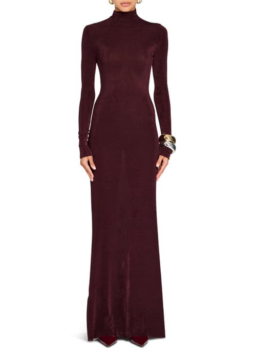 Shop Ser.o.ya Kim Maxi Dress In Merlot