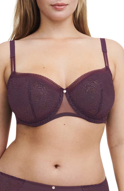 Shop Chantelle Lingerie C Jolie Underwire Demi Bra In Aubergine