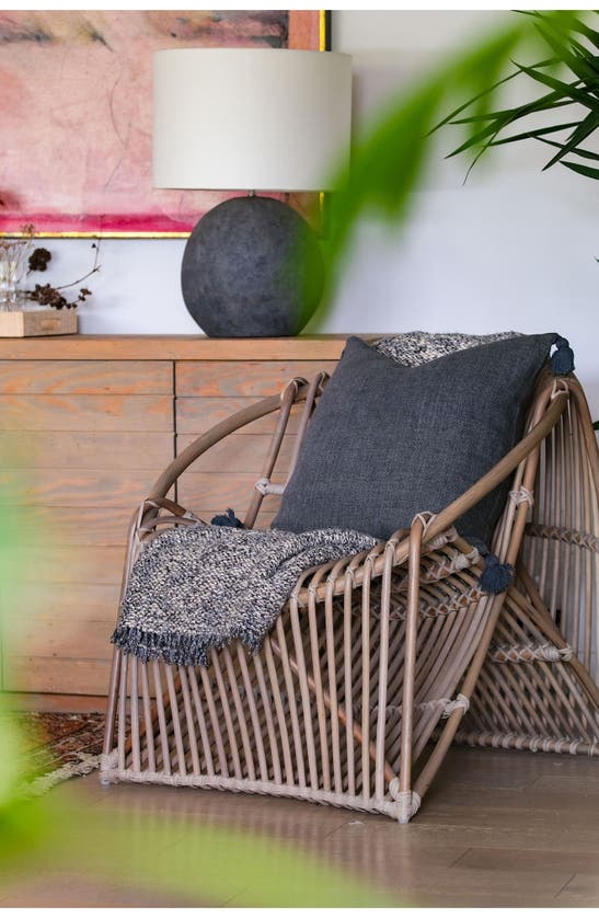 Pom Pom At Home Montauk Tassel Accent Pillow In Charcoal