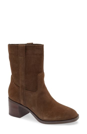 Steve Madden Romney Bootie In Brown Suede