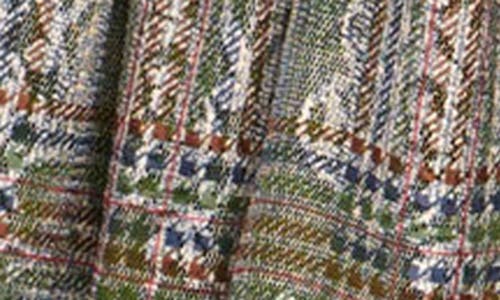 Ramy Brook Arizons Mixed Print Minidress In Dark Sage Tartan