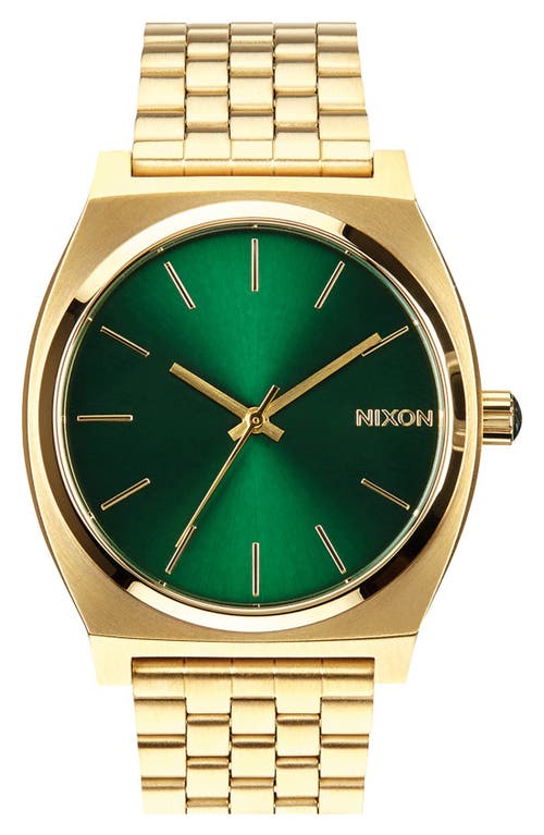 Nixon The Time Teller Bracelet Watch, 37mm In Gold