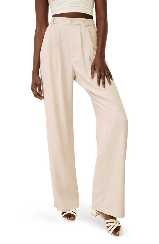 REFORMATION MASON HIGH WAIST WIDE LEG PANTS