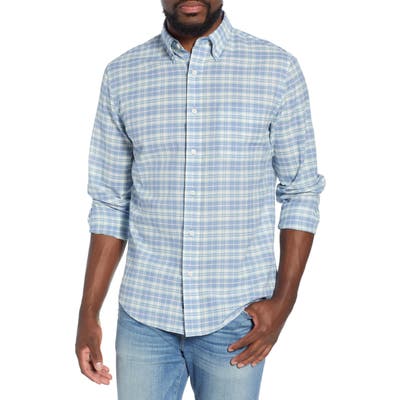 Faherty Summer Blend Regular Fit Plaid Shirt, Blue