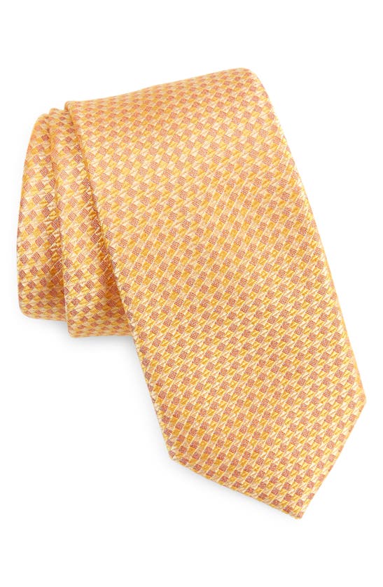 Shop Nordstrom Haidan Mini Pattern Silk Tie In Yellow