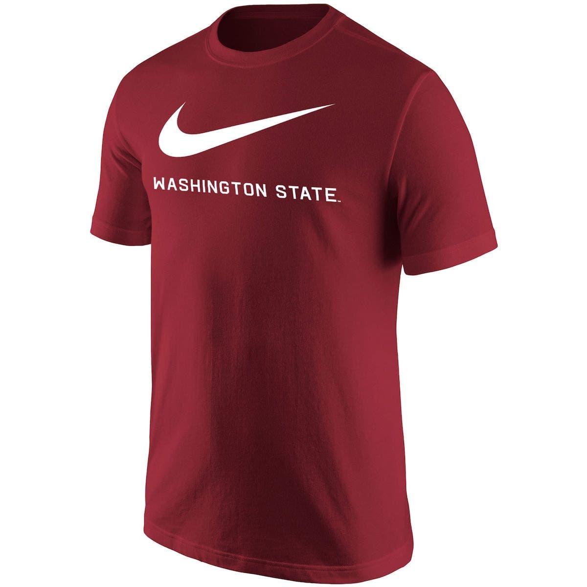 crimson color nike shirt