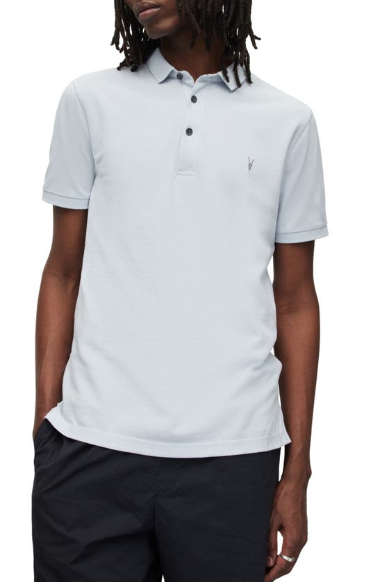 Allsaints Reform Slim Fit Polo In Crystal Blue