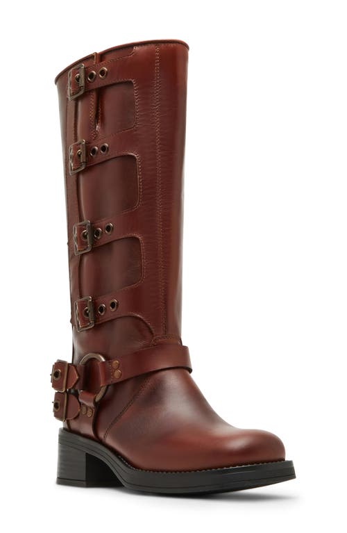 Steve Madden Rocky Boot In Cognac Leather