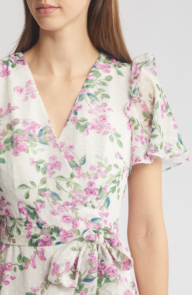 Eliza J Floral Wrap Front Dress Nordstrom