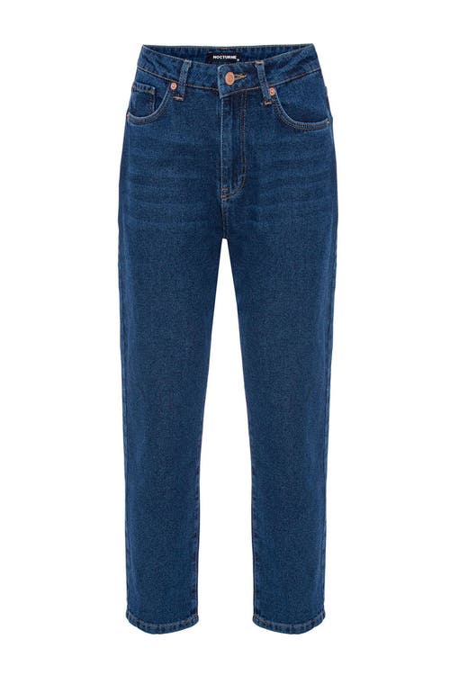 Nocturne High-Waisted Mom Jeans in Blue at Nordstrom