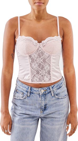 Satin & Lace Bustier Top