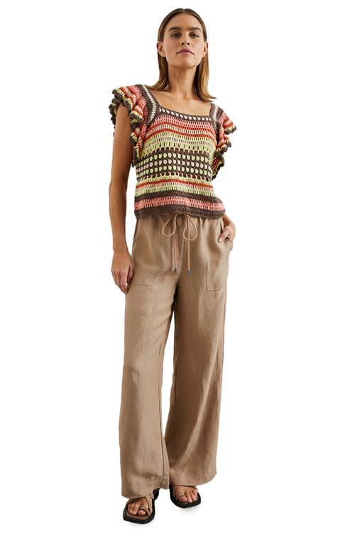 Shop Rails Ryan Wide Leg Drawstring Pants In Safari