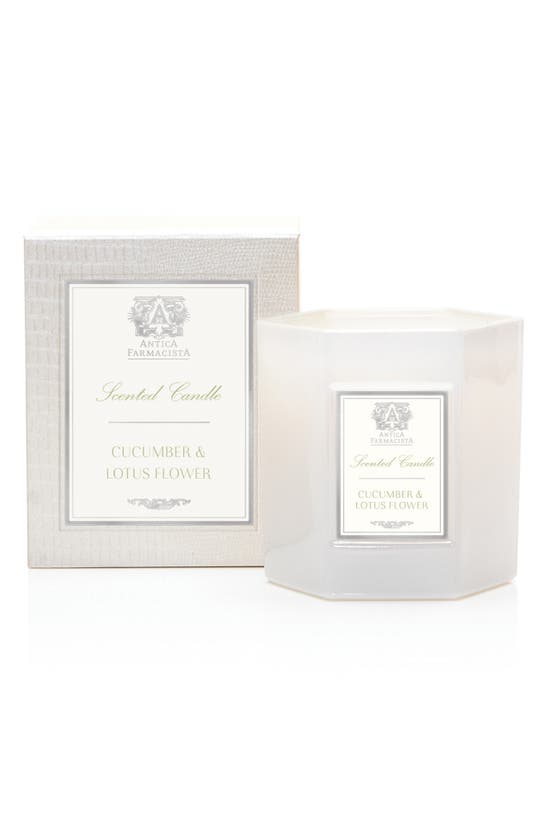 Antica Farmacista Cucumber And Lotus Candle In White
