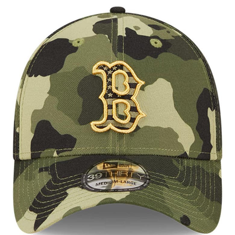 NEW ERA NEW ERA CAMO BOSTON RED SOX 2022 ARMED FORCES DAY 39THIRTY FLEX HAT