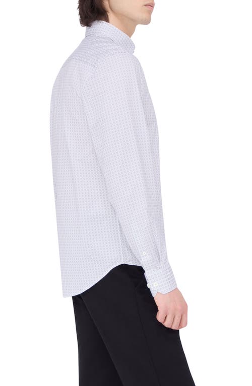 Shop Bugatchi Ooohcotton® Jules Button-up Shirt In Platinum