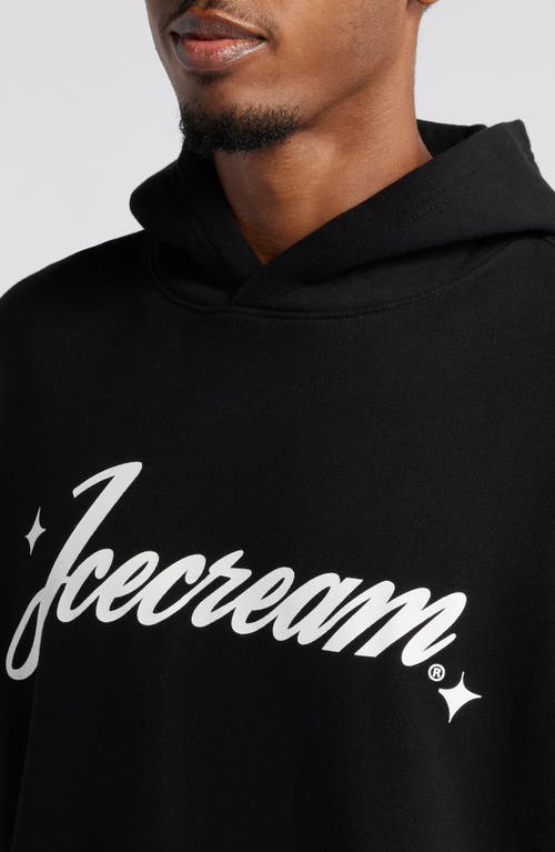 Shop Icecream Logo Graphic Hoodie In Black