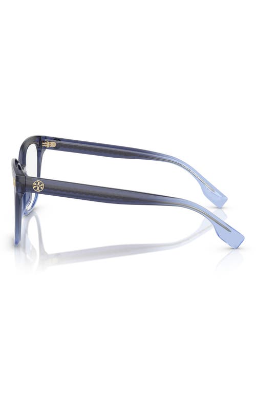 Tory Burch 55mm Square Optical Glasses In Dark Blue