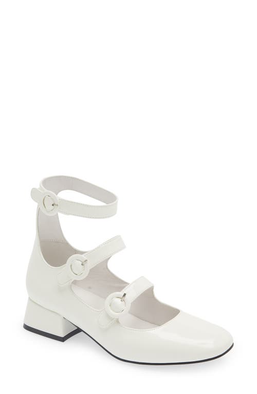 Jeffrey Campbell Recital Ankle Strap Pump White Patent at Nordstrom,