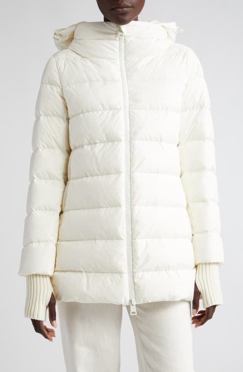 Herno Chamonix Water Repellent Nylon A-Line Down Jacket White at Nordstrom, Us