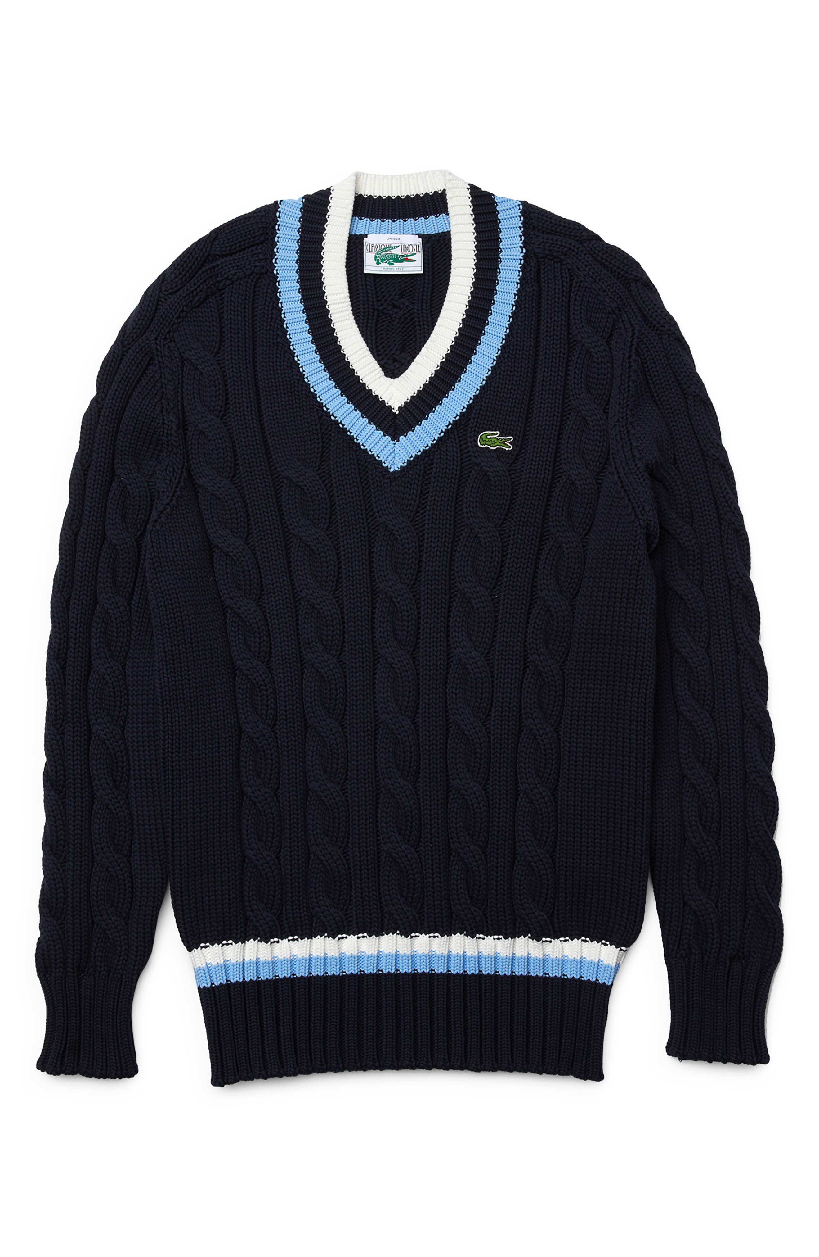 lacoste blue cardigan