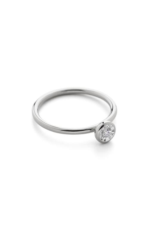 Monica Vinader Sterling Silver Solitaire Diamond Ring Lab Grown Diamond In Sterling Silver