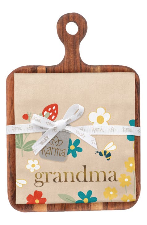 Grandma Tea Towel & Cutting Board Gift Set
