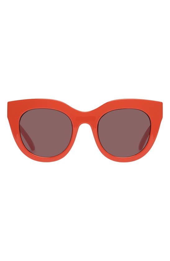 Le Specs Air Heart 51mm Cat Eye Sunglasses In Red / Smokey Brown Mono